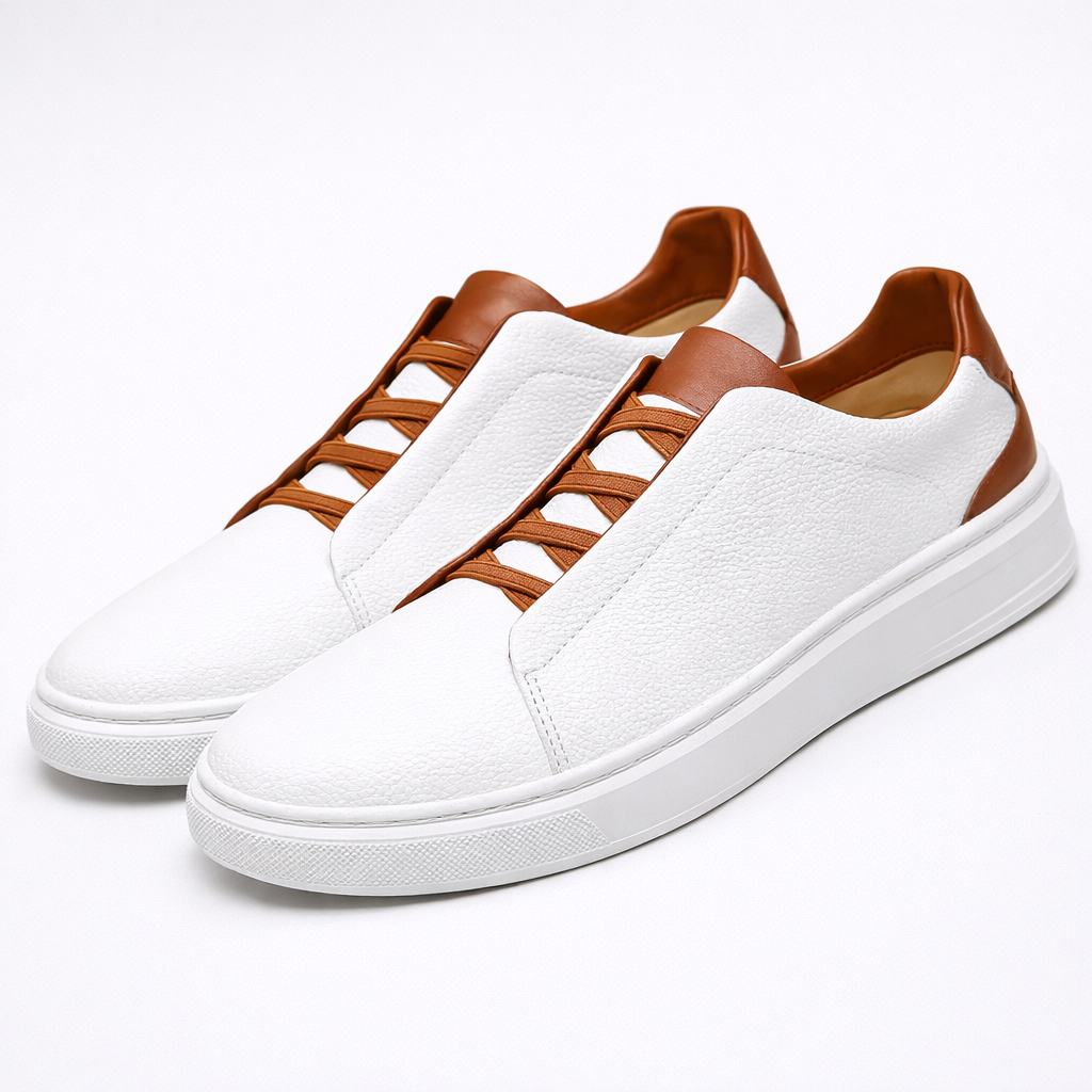 Lace-Up Leather Sneakers for Men - 6
