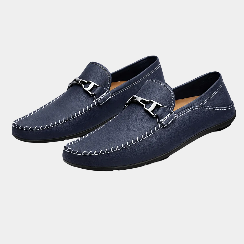 Montari Leather Loafers - Blue