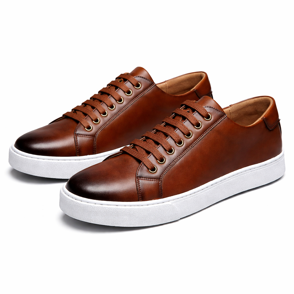 Avani Leather Sneakers - Brown