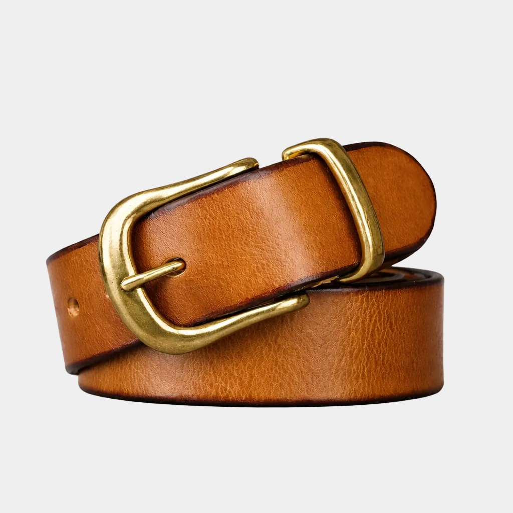 Mirano Men's Leather Belt - Light Brown