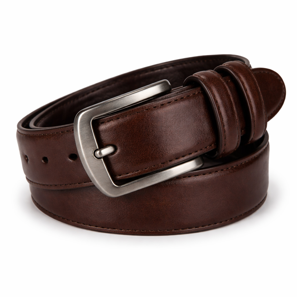 Halden Genuine Leather Belt - Dark Brown