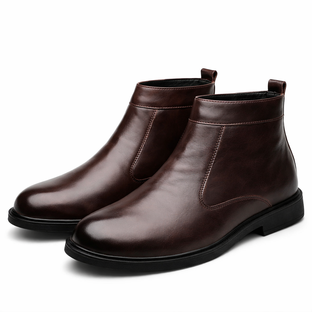 Halden Genuine Leather Boots - Brown