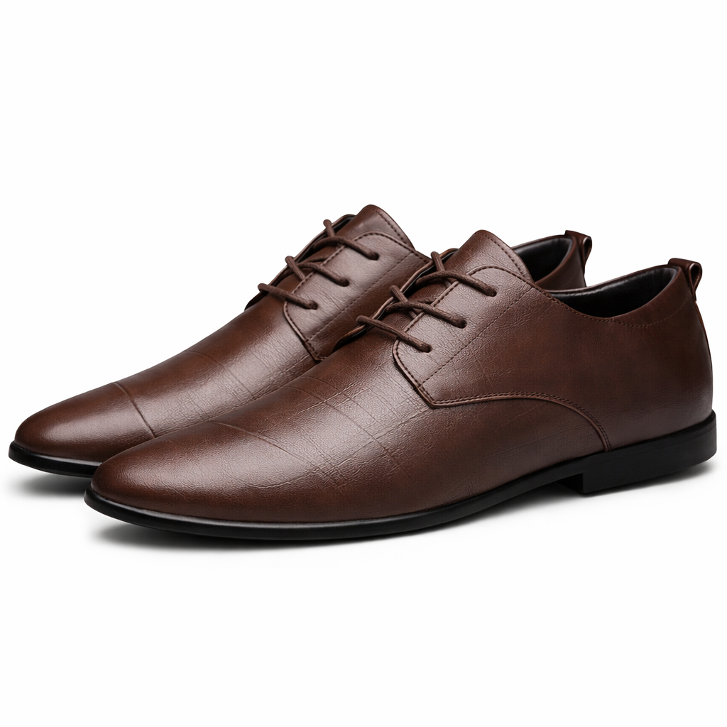 Montari Genuine Leather Shoes - Brown