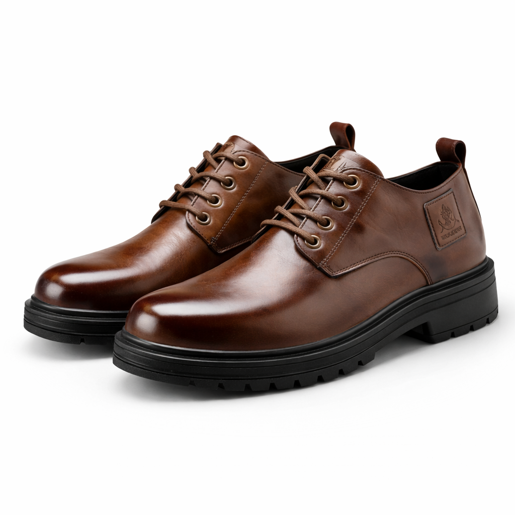 Halden Genuine Leather Ankle Boots - Brown