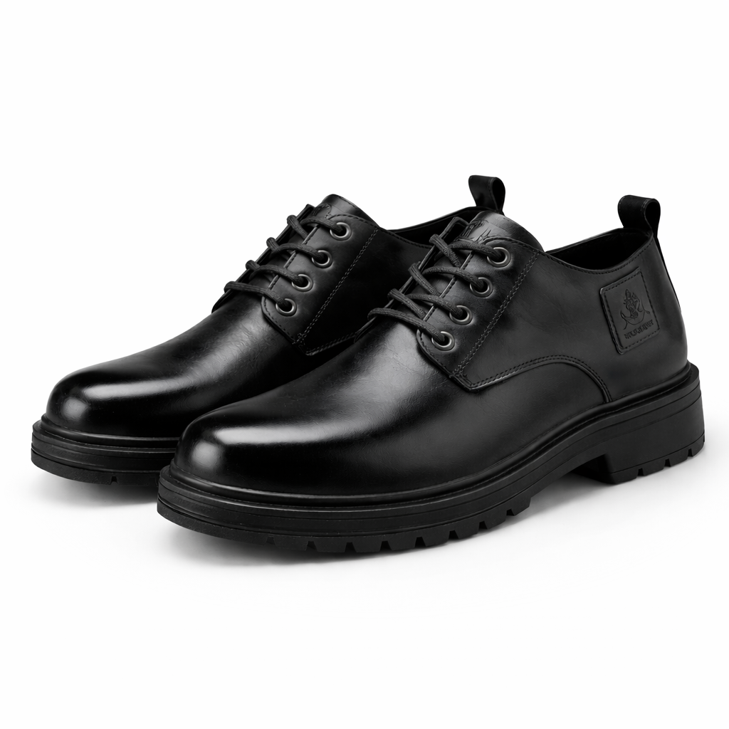 Halden Genuine Leather Ankle Boots - Black