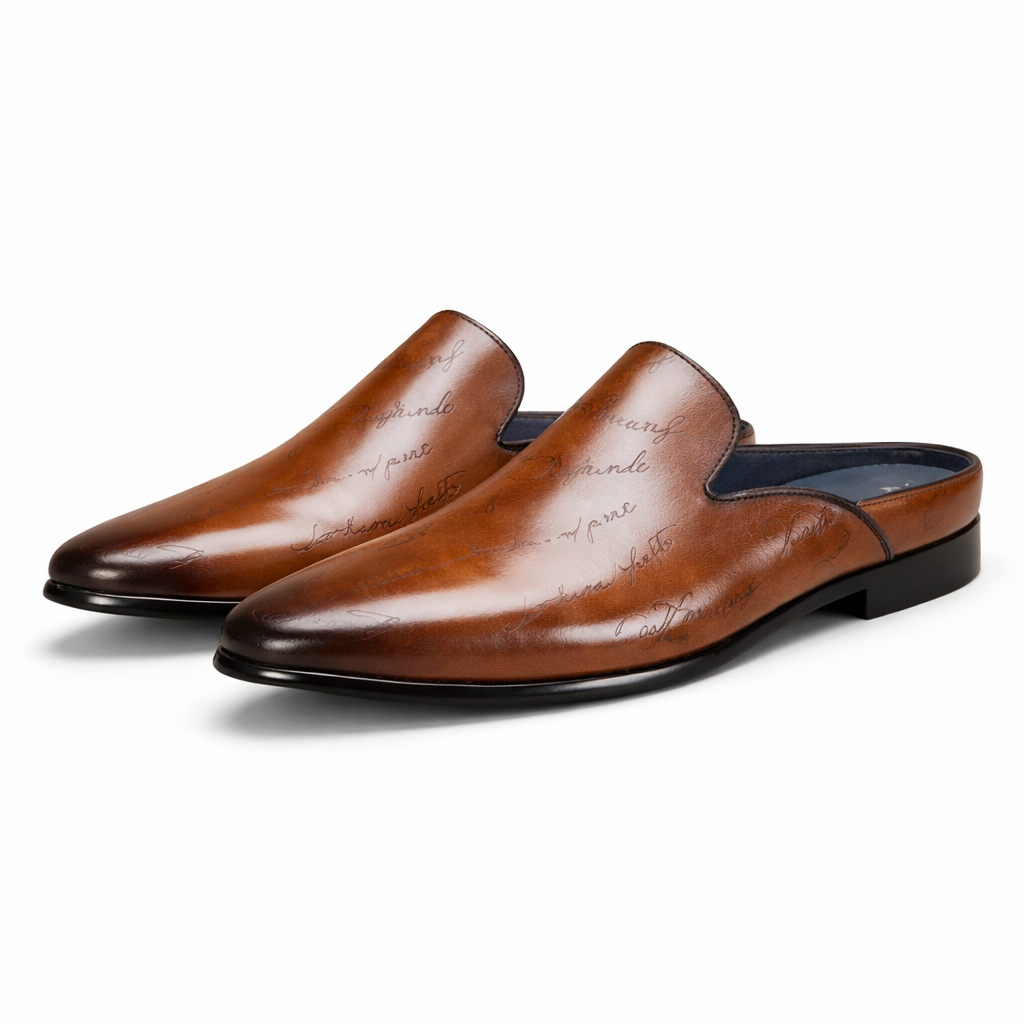 Montari Genuine Leather Slip-On Loafers - Brown
