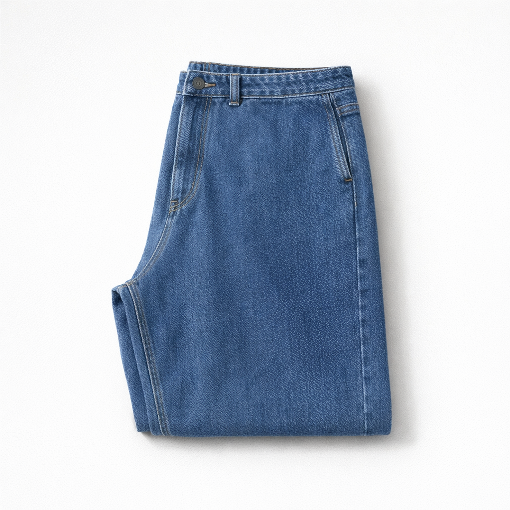 Harrison Drawstring Denim Jeans - Dark Blue