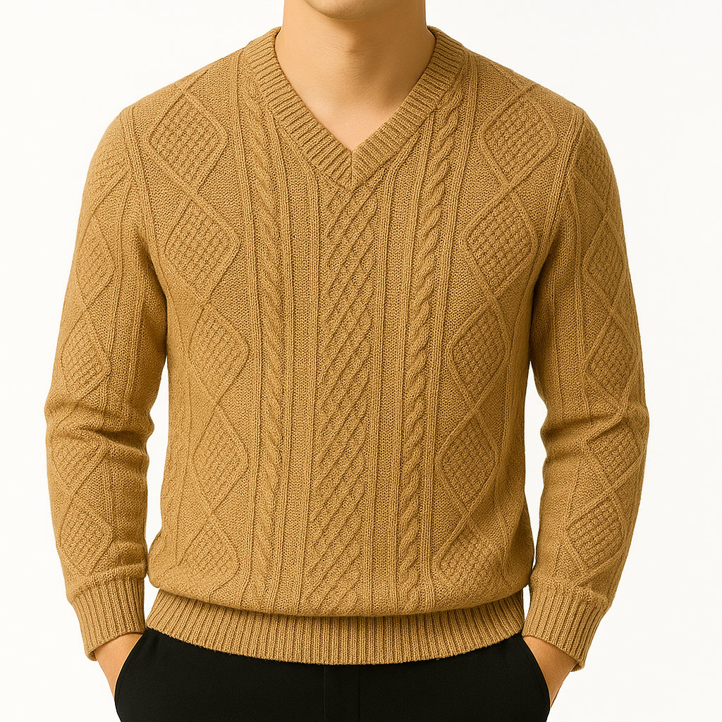 Montari Wool Cable-Knit Sweater - Taupe