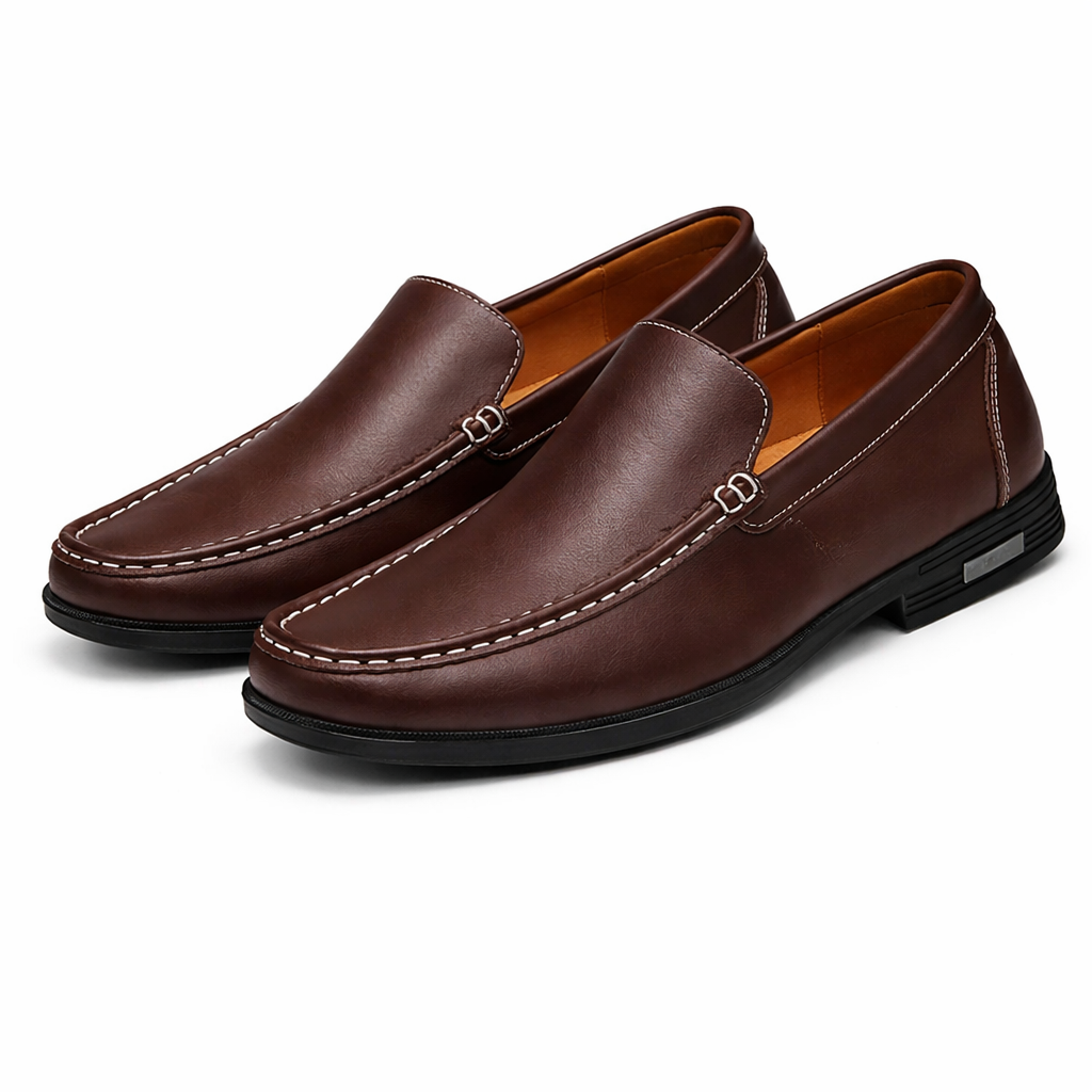 Savino Leather Loafers - Brown