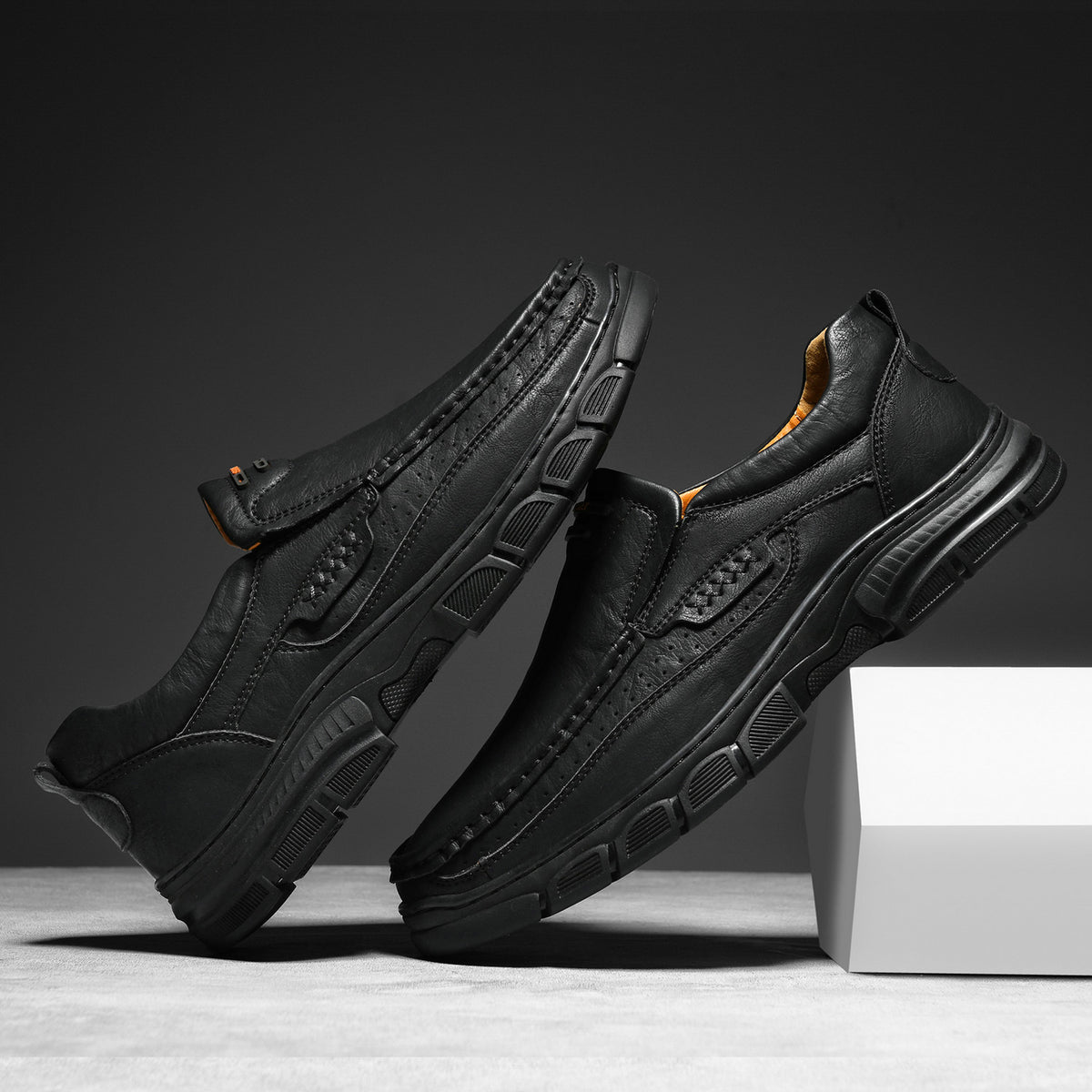 Leather Slip-On Casual Shoes for Men