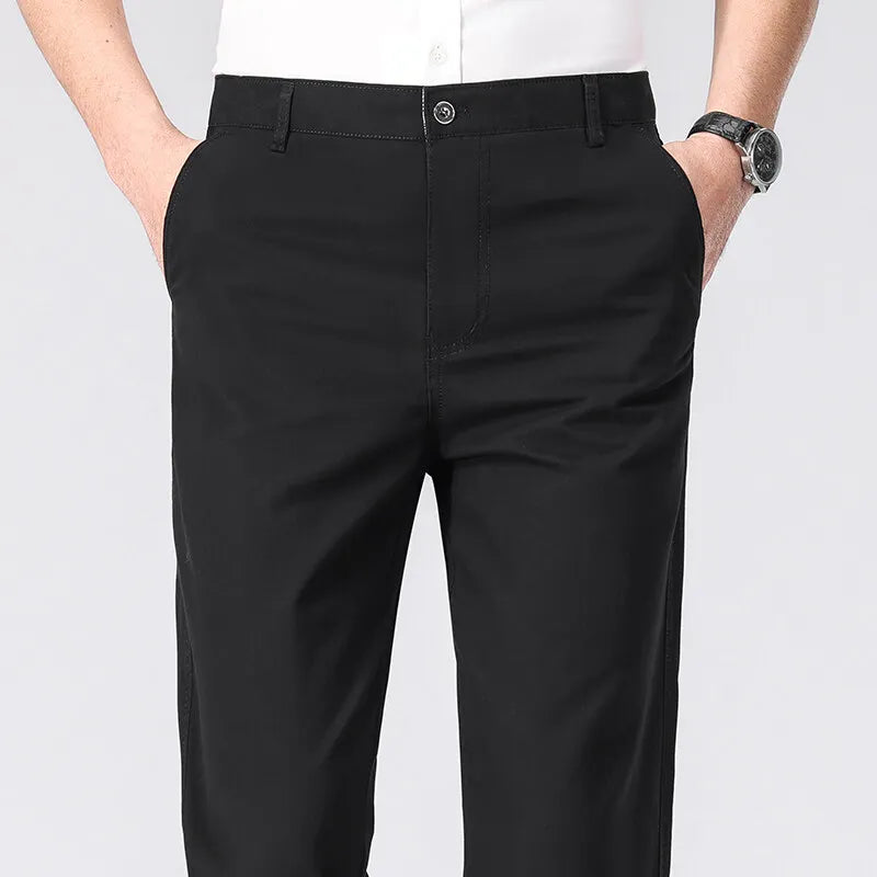 Montari Slim-Fit Cotton Pants - Black