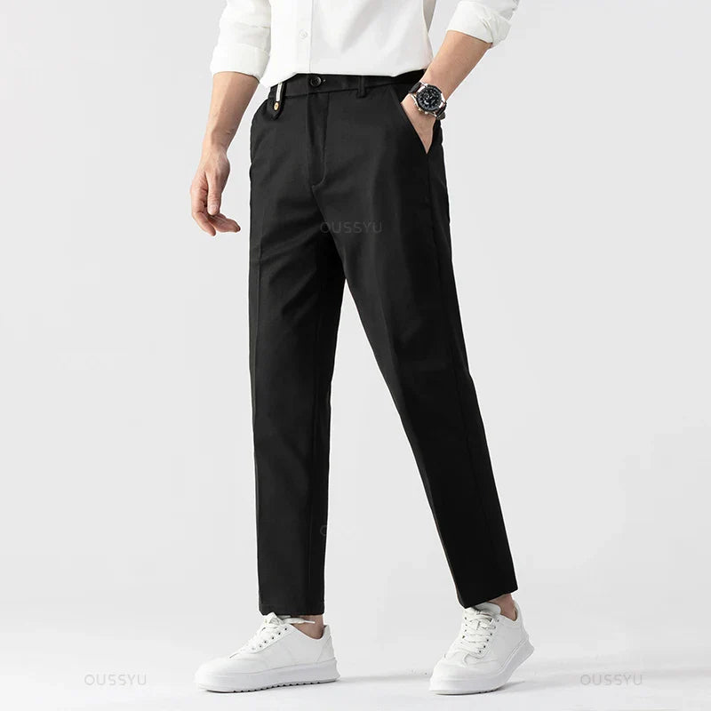 Montari Slim-Fit Dress Pants - Black