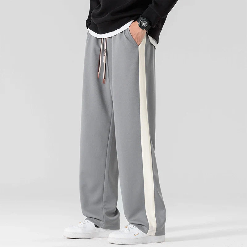 Camden Stripe Relaxed Sweatpants - Gray