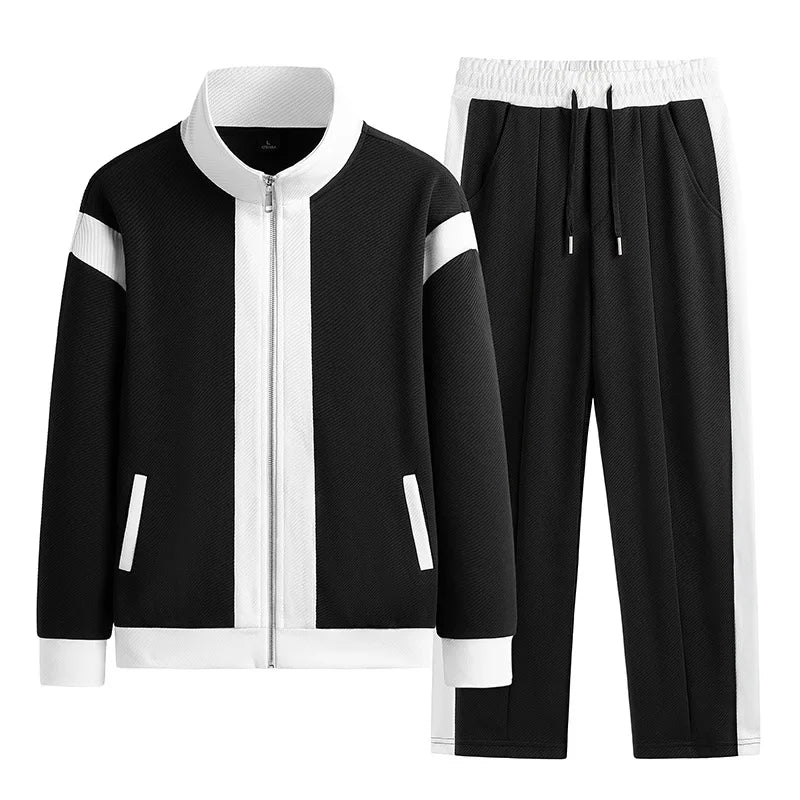 Branson Zip-Up Tracksuit - Black