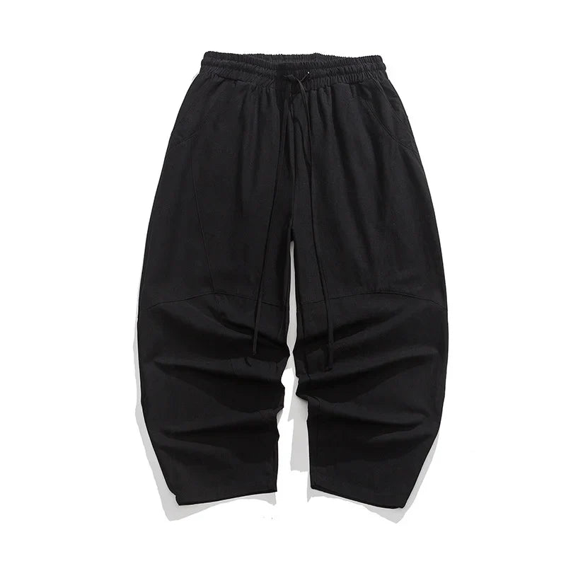 Camden Wide-Leg Cotton Pants - Black