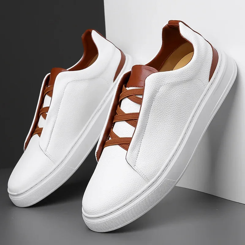 Lace-Up Leather Sneakers for Men