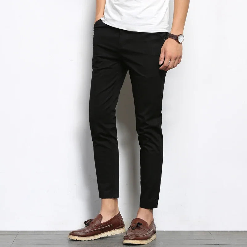 Montari Slim-Fit Cotton Pants - Black