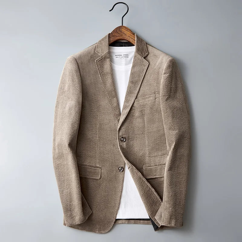 Corbin Corduroy Blazer Jacket - Khaki