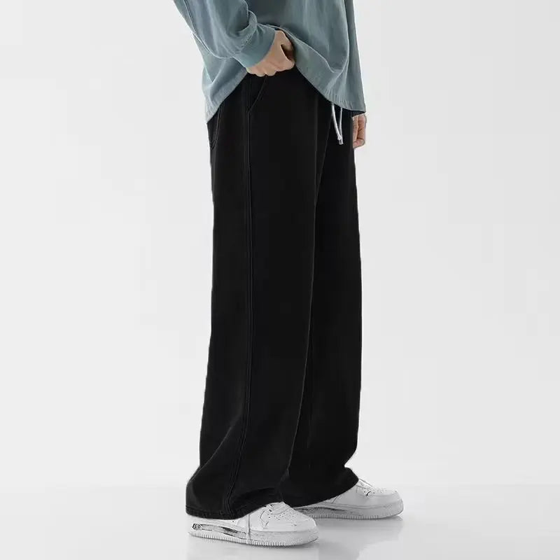 Harrison Drawstring Denim Jeans - Black