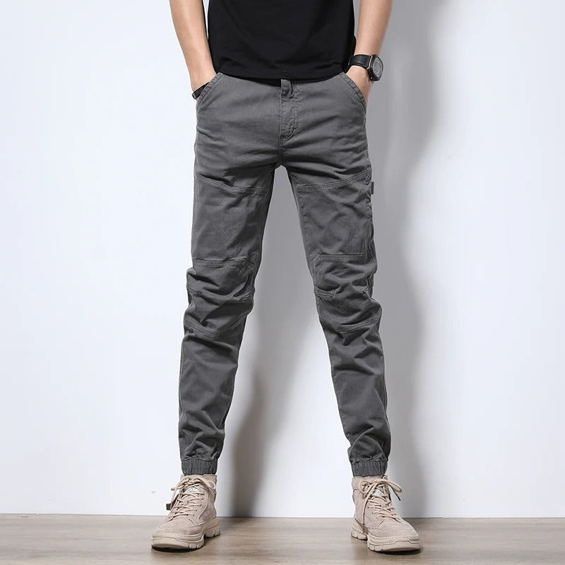 Mason Cotton Cargo Joggers - Dark Gray