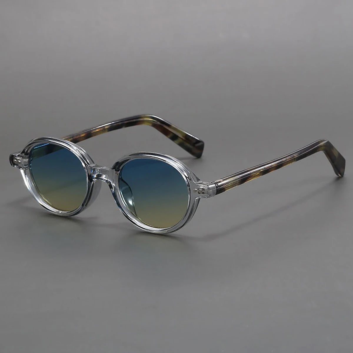 Men's Round Frame UV400 Sunglasses - Gray