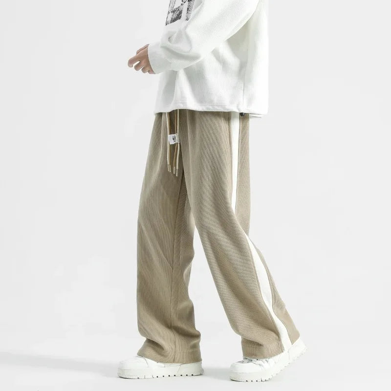 Doryan Wide-Leg Drawstring Sweatpants - Almond