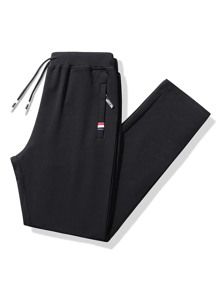Men's Cotton Relaxed-Fit Sweatpants - Black