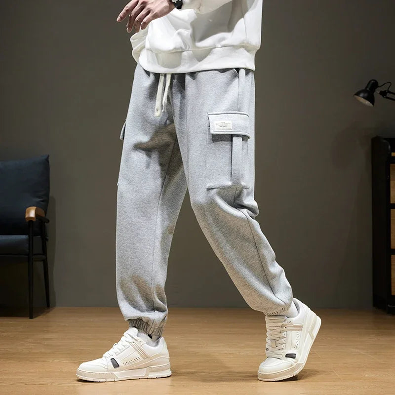 Hadley Cargo Joggers – Men's Relaxed Fit Pants with Pockets - Gray