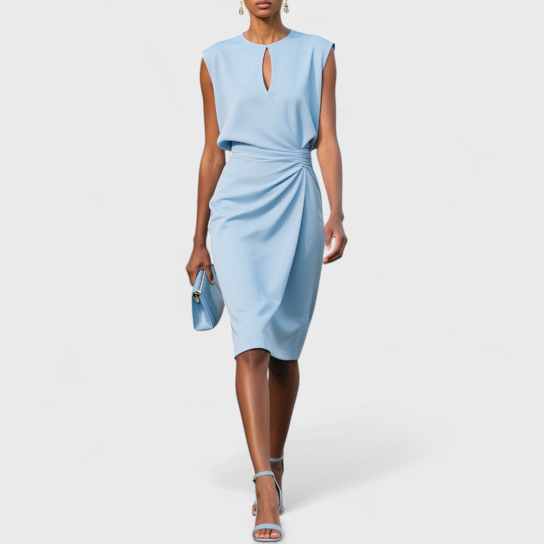 Elegant Midi Dress – Women's Formal or Daytime Dress | Kathy - Sky Blue
