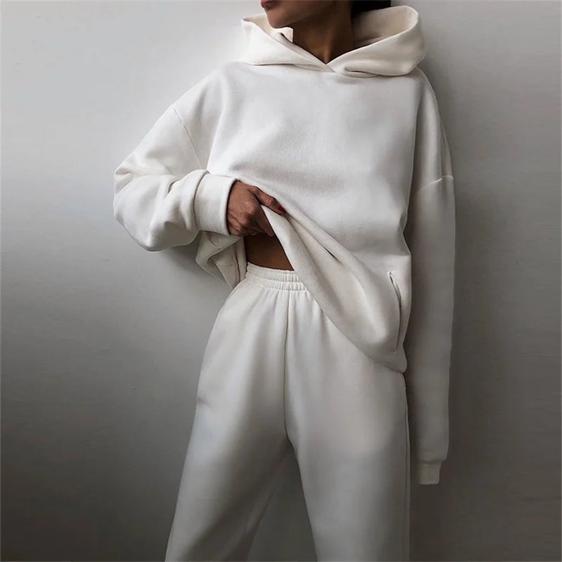 Serina Oversized Two-Piece Lounge Set - White