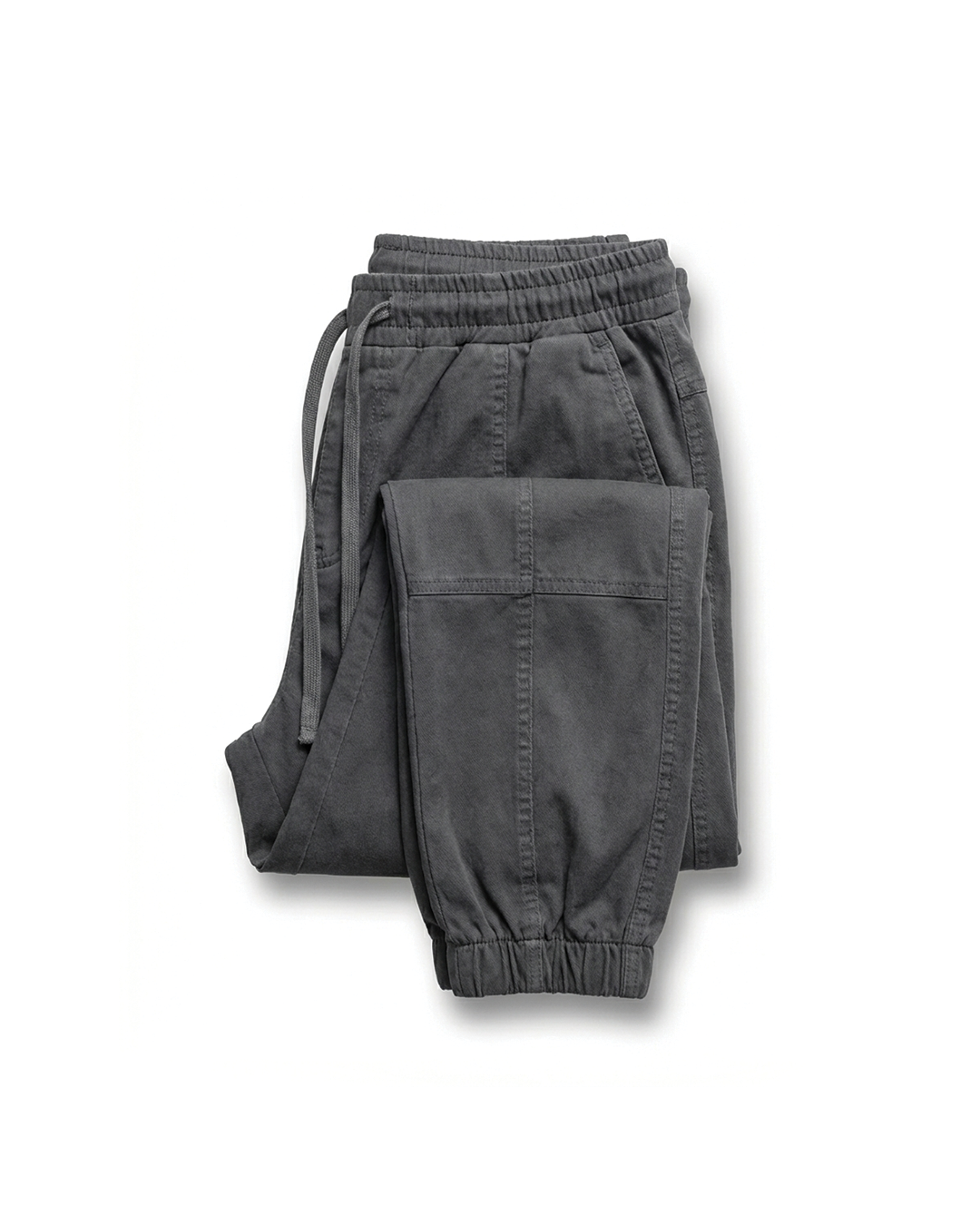 Camden Cotton Drawstring Joggers - Gray