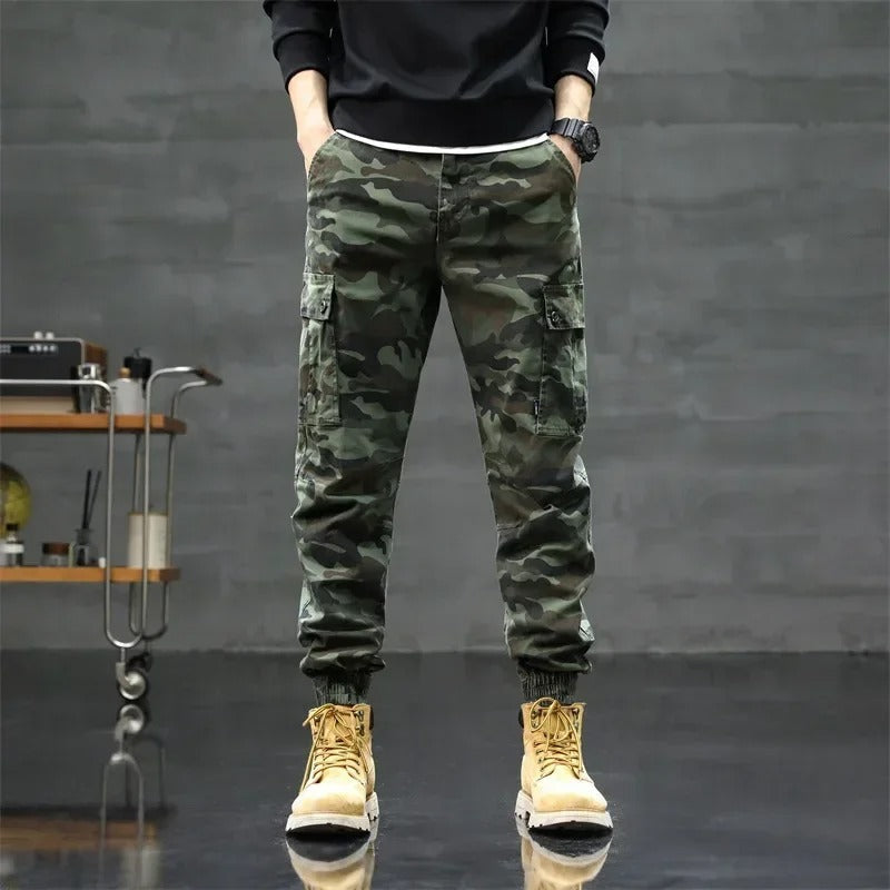 Harrison Cotton Camo Pants - Green