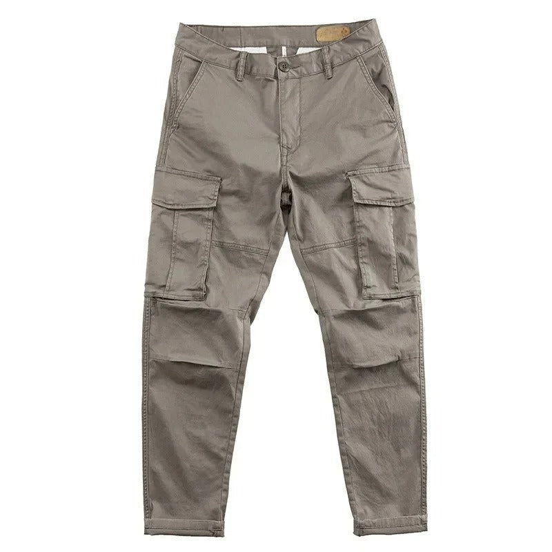 Halden Cotton Cargo Pants - Gray