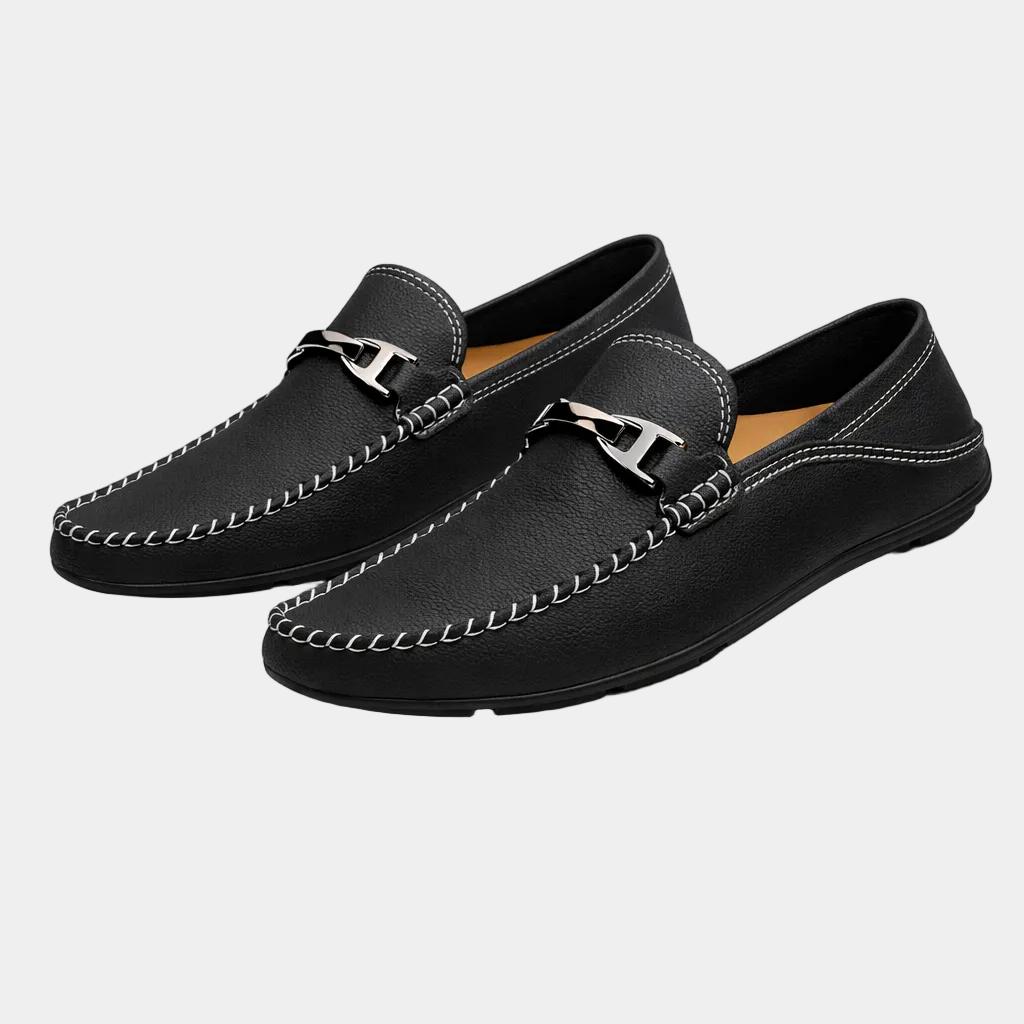 Montari Leather Loafers - Black