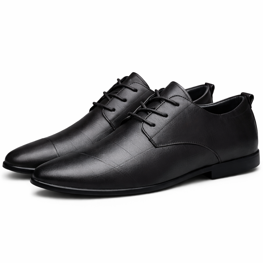 Montari Genuine Leather Shoes - Black