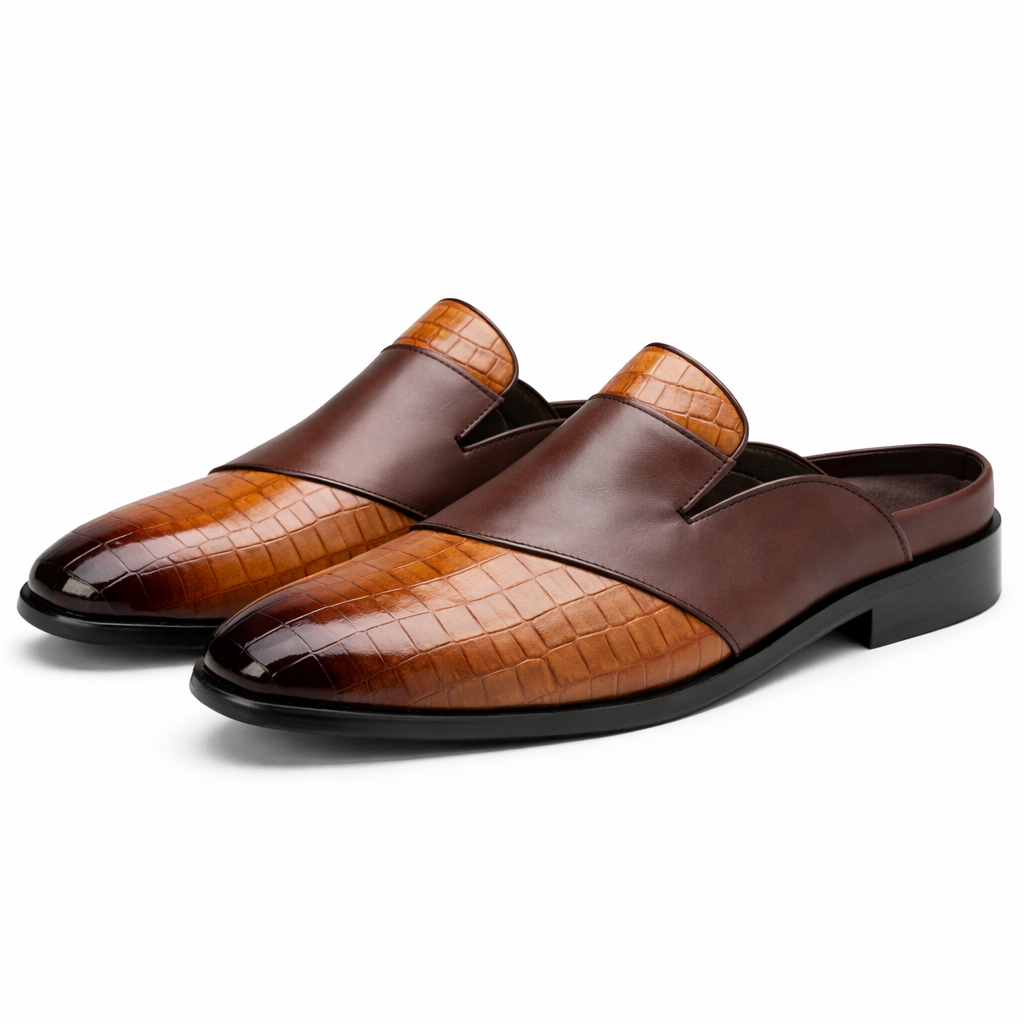 Montari Genuine Leather Slip-On Loafers - Light Brown