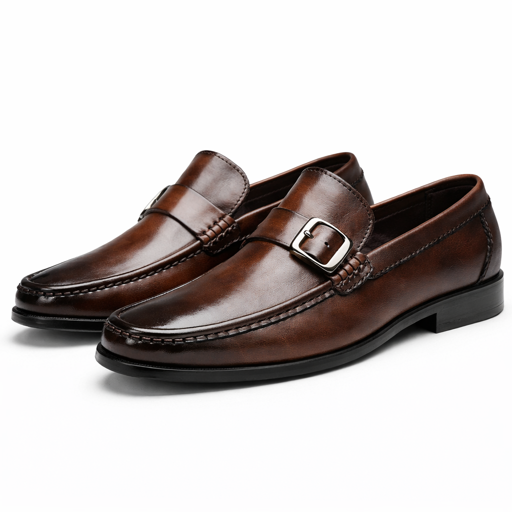 Montari Genuine Leather Loafers - Brown