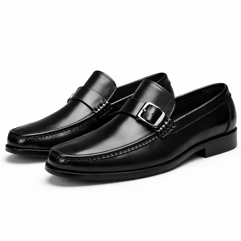 Montari Genuine Leather Loafers - Black