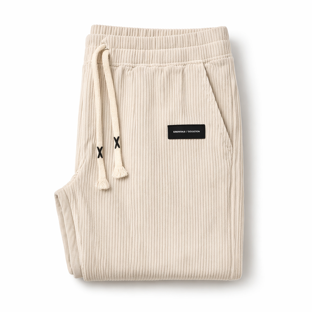 Montari Corduroy Relaxed Sweatpants - Beige