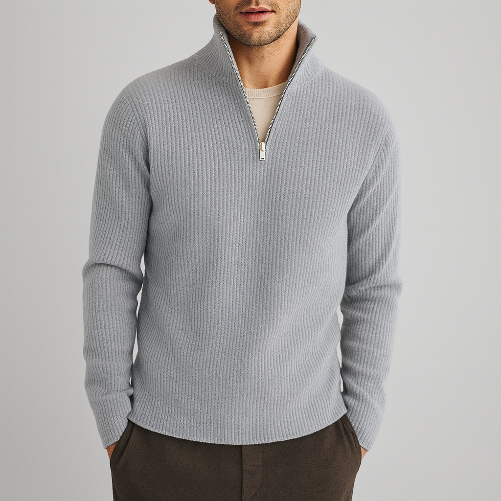 Santori Merino Wool Turtleneck - Gray