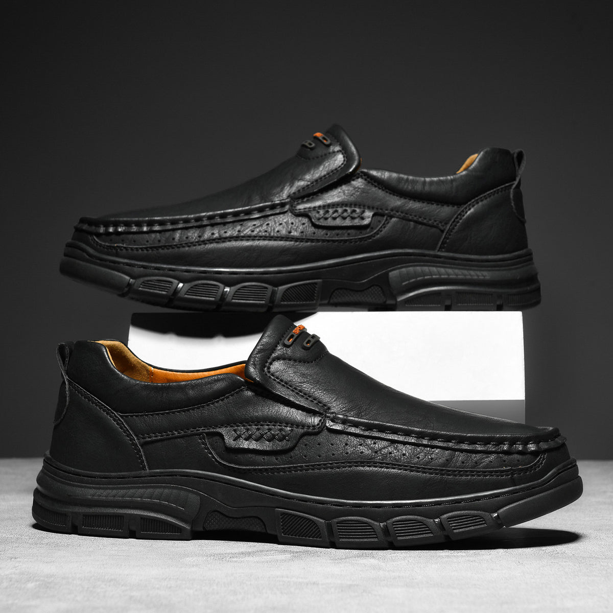 Leather Slip-On Casual Shoes for Men