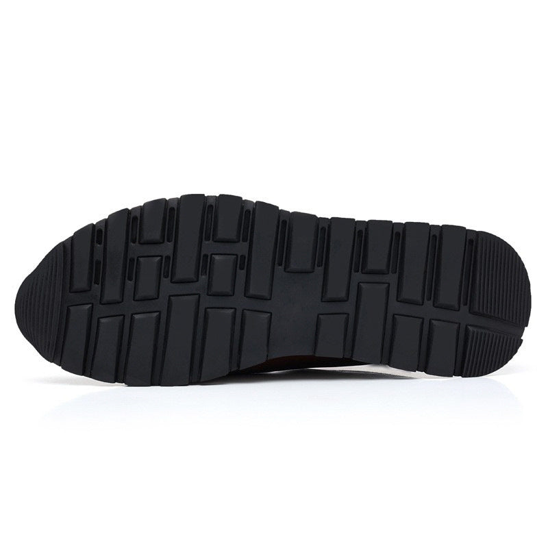 Slip-On Brogue Detail Leather Sneakers for Men