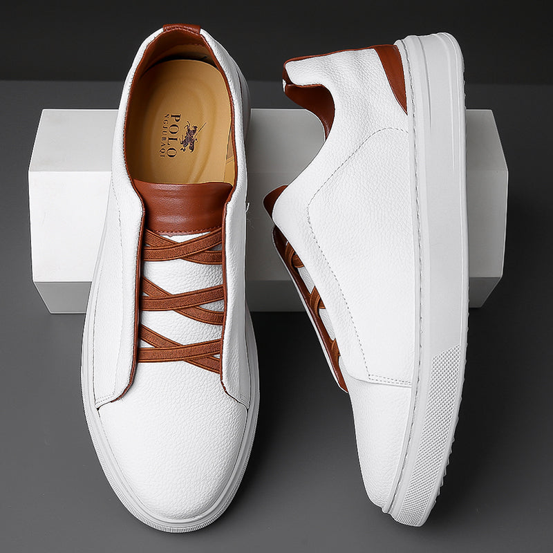 Lace-Up Leather Sneakers for Men