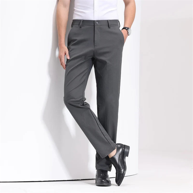 Montari Slim-Fit Cotton Pants - Gray