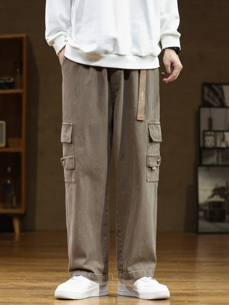 Camden Cargo Cotton Sweatpants - Brown