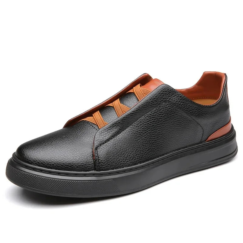 Lace-Up Leather Sneakers for Men