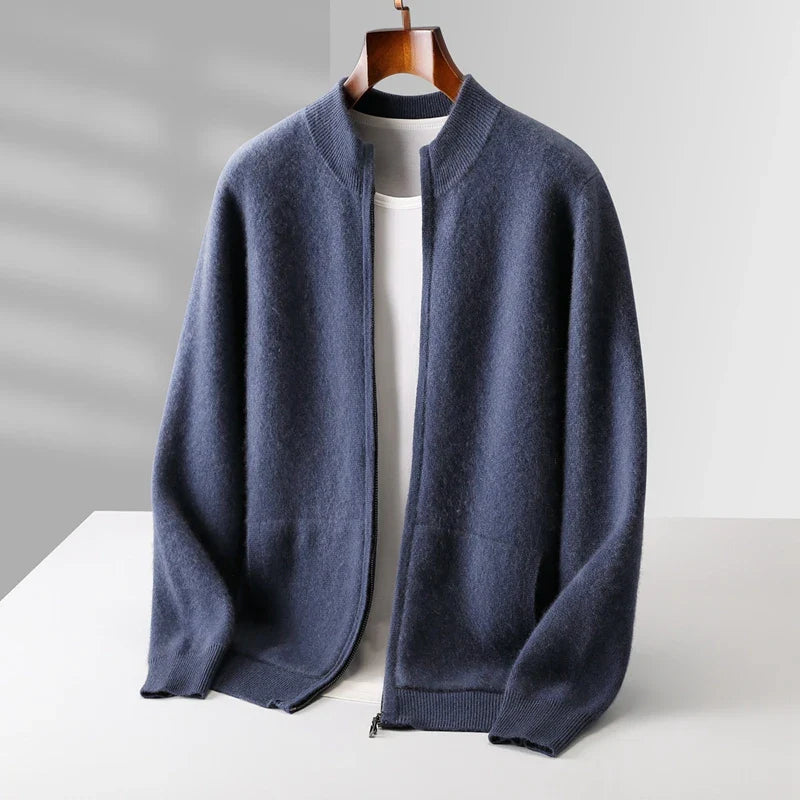 Montari Merino Wool Cardigan - Blue