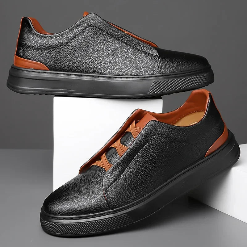 Lace-Up Leather Sneakers for Men