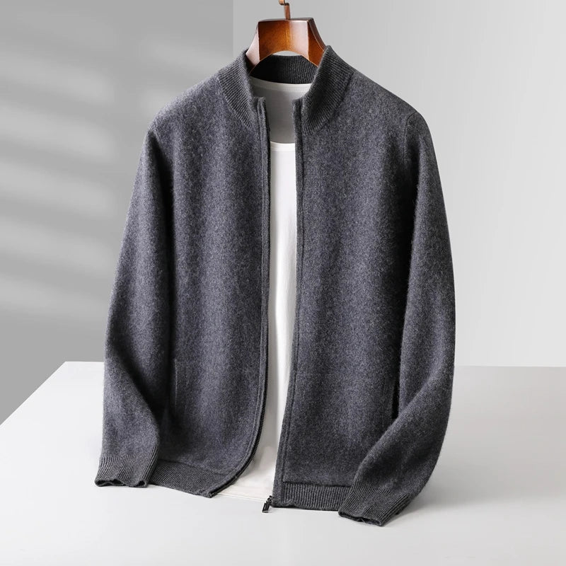 Montari Merino Wool Cardigan - Dark Gray