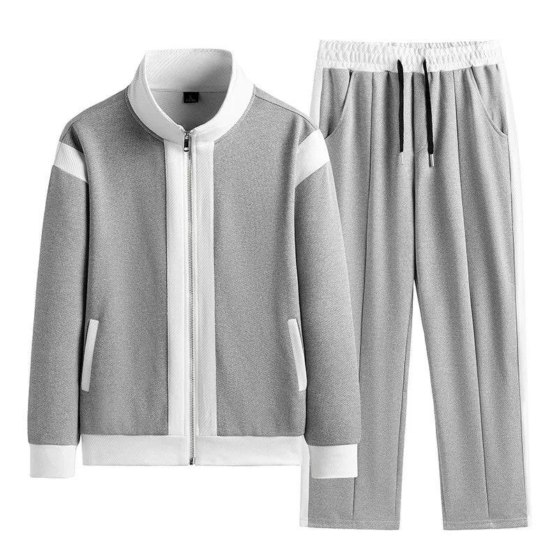 Branson Zip-Up Tracksuit - Gray